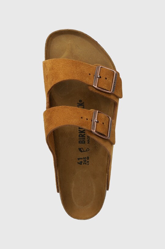 Semišové pantofle Birkenstock Arizona hnědá 1027082