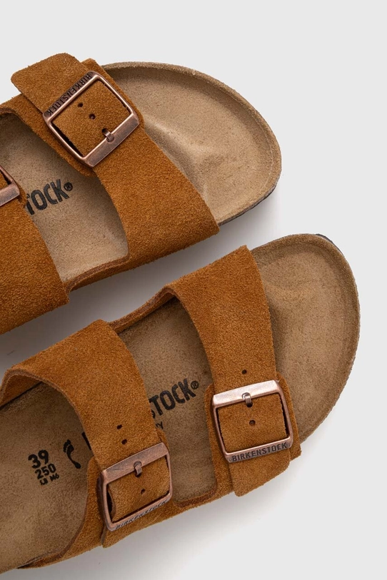 Παντόφλες σουέτ Birkenstock Arizona 1027162 καφέ