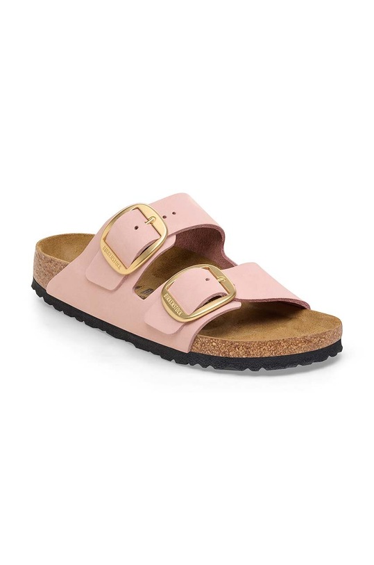 Birkenstock klapki nubukowe Arizona Big Buckle 1026559 różowy SS24