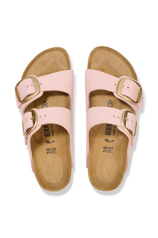 Birkenstock klapki nubukowe Arizona Big Buckle 1026583 różowy