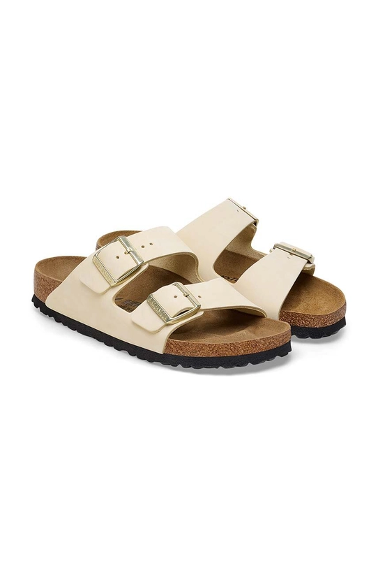 Birkenstock klapki nubukowe Arizona beżowy 1026711