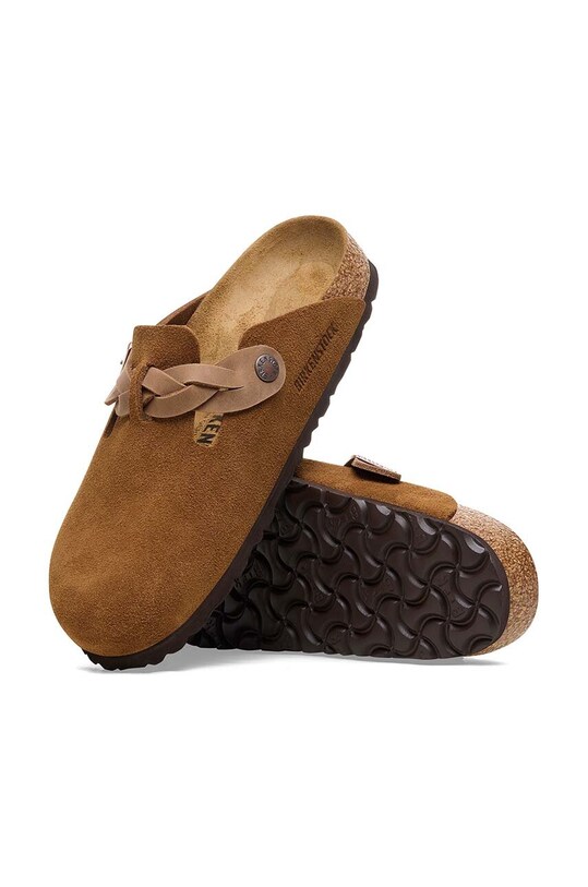 Замшевые шлепанцы Birkenstock Boston 1026713