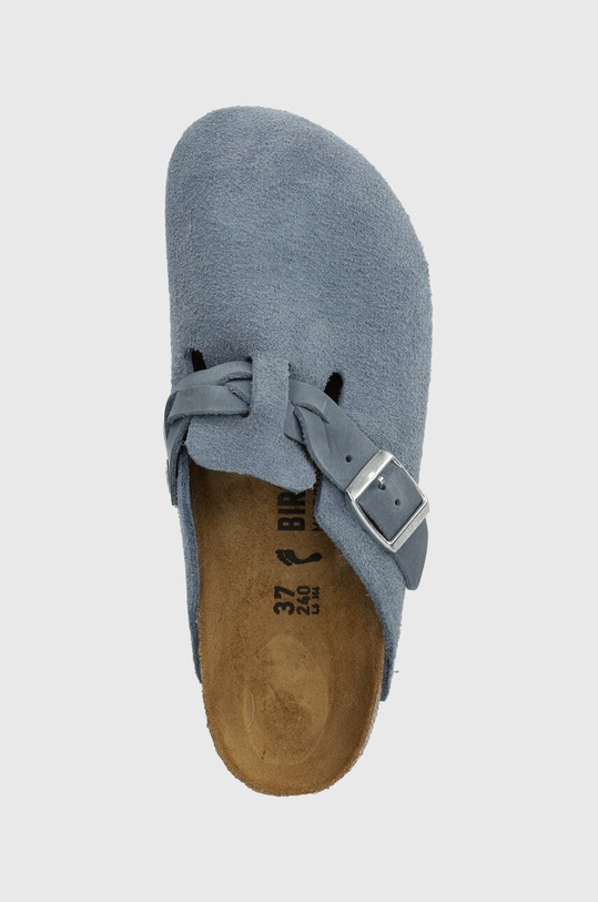 Παντόφλες σουέτ Birkenstock Boston μπλε 1026659