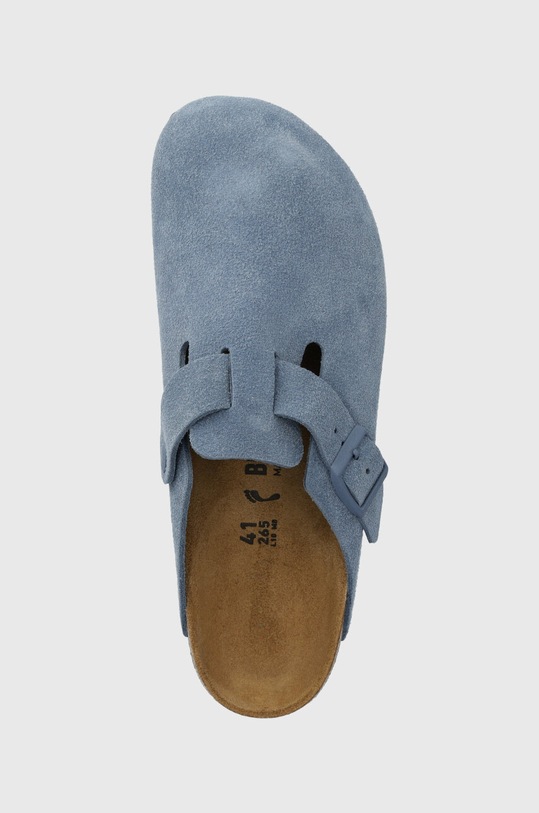 Замшеві шльопанці Birkenstock Boston блакитний 1026804