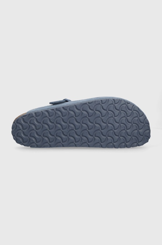 Замшеві шльопанці Birkenstock Boston 1026804 блакитний