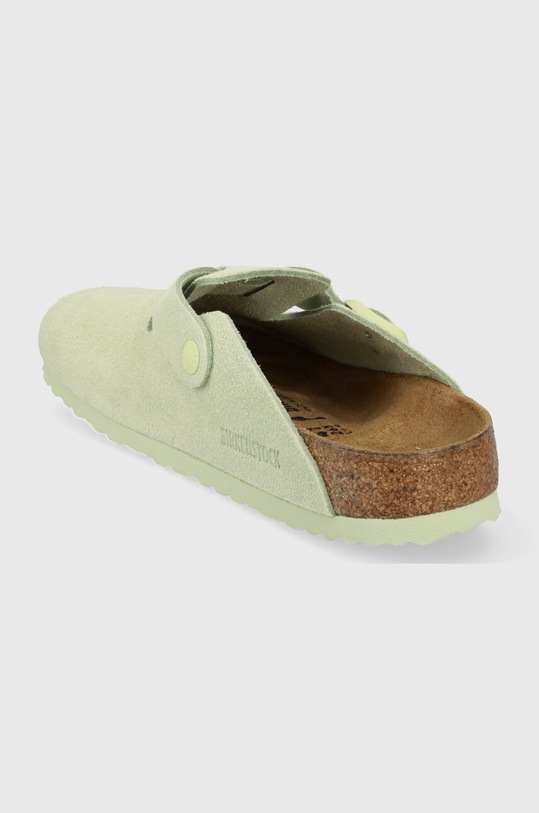 Обувь Замшевые шлепанцы Birkenstock Boston 1026810 зелёный