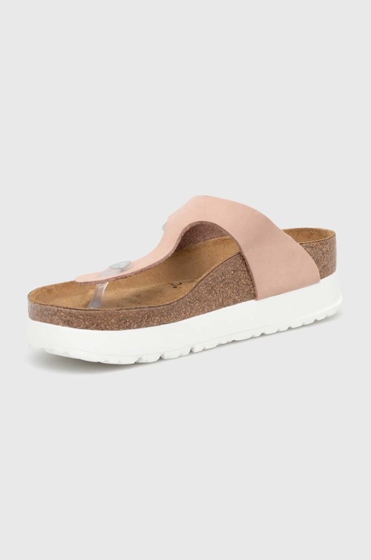 Scarpe Birkenstock infradito in nubuck Gizeh Flex Platform 1026980 rosa