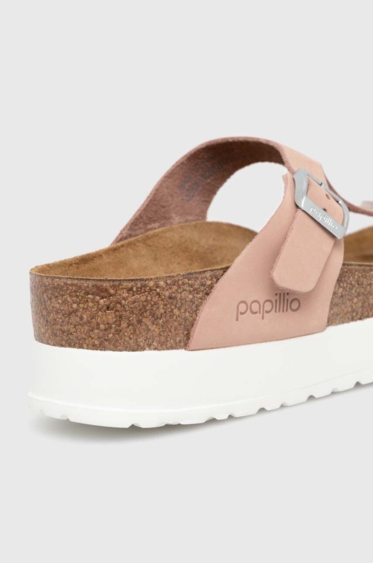 Birkenstock infradito in nubuck Gizeh Flex Platform rosa 1026980