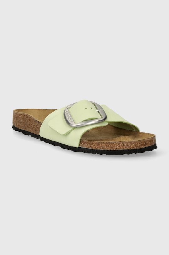 Kožené šľapky Birkenstock Madrid Big Buckle 1026564 zelená SS24