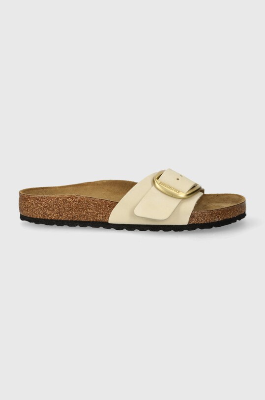 Birkenstock bőr papucs Madrid Big Buckle nappa bőr bézs 1026574