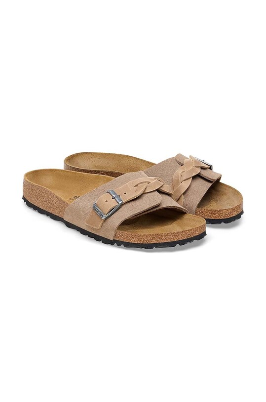 Birkenstock papuci din piele Oita bej 1026730.Taupe