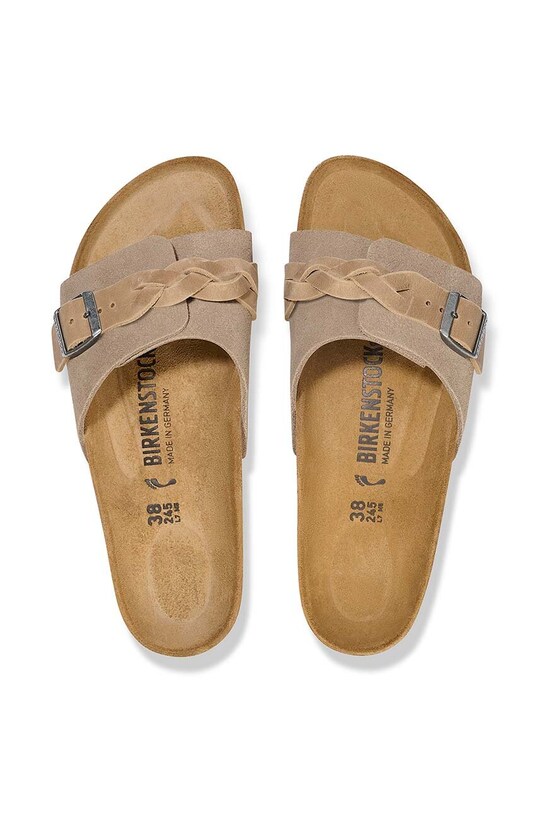 Birkenstock papuci din piele Oita 1026730.Taupe bej