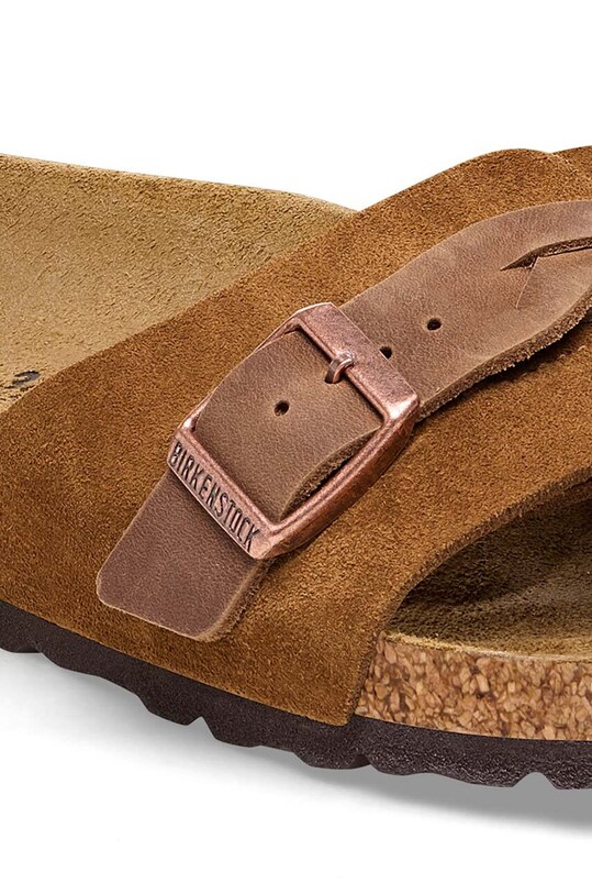 Obuv Semišové šľapky Birkenstock Oita Braided 1026742 hnedá