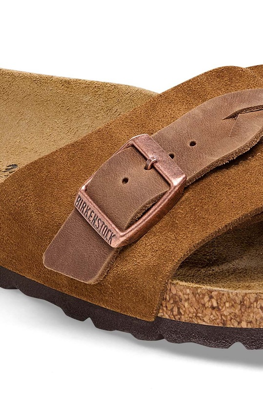 Încălțăminte Birkenstock papuci din piele Pula Braided 1026742 maro