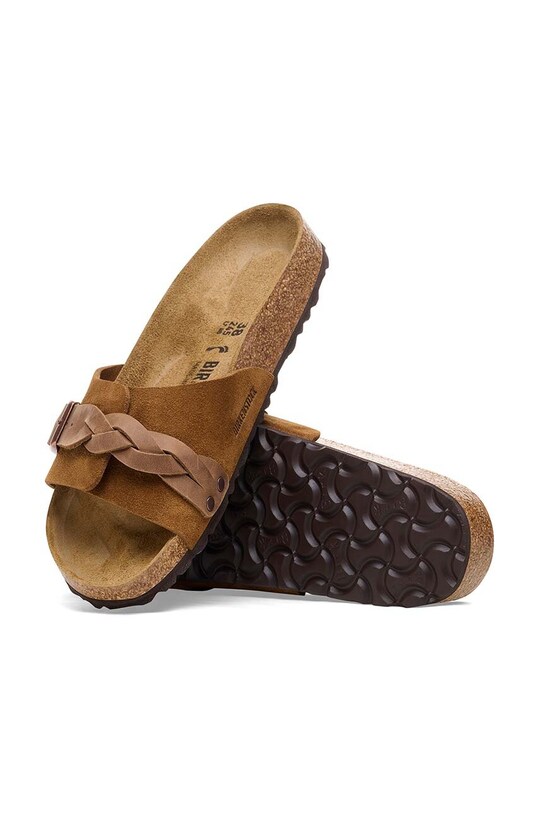 Semišové šľapky Birkenstock Oita Braided 1026742