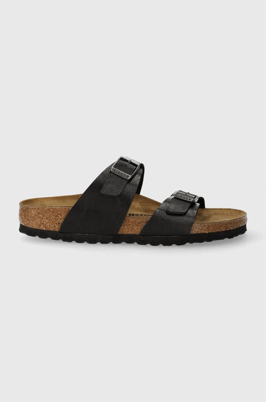 Pantofle Birkenstock Sydney imitace kůže černá 1026515