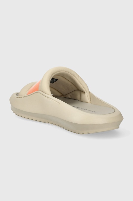 Calvin Klein Jeans klapki HYBRID SANDAL TPU IN LUM MET beżowy YW0YW01280