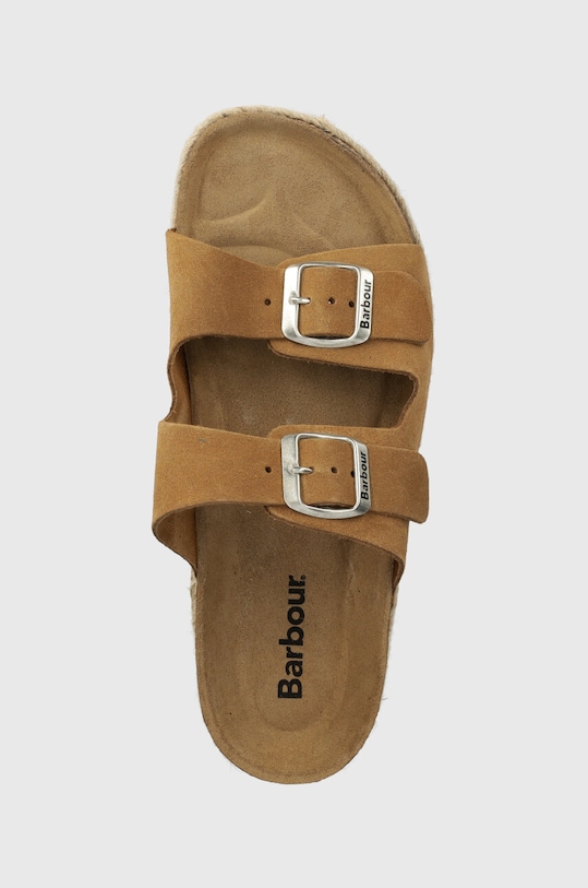 Barbour klapki zamszowe Sandgate beżowy LFO0701TA12