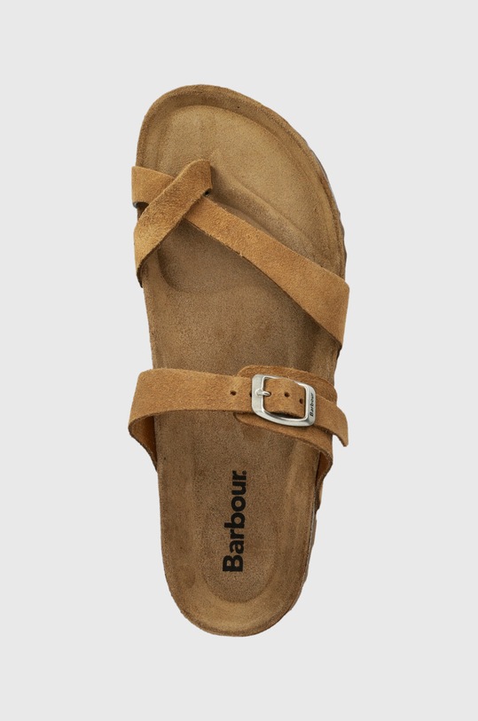 Barbour japonki zamszowe Langton beżowy LFO0706TA12