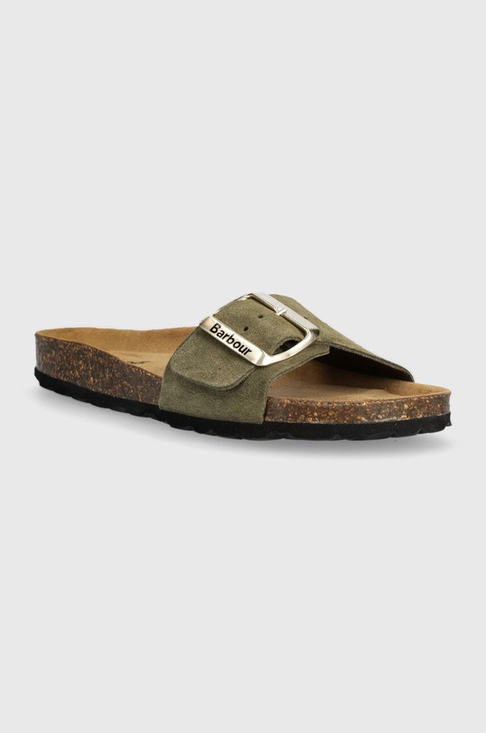 Barbour klapki zamszowe Benton LFO0710OL12 zielony SS24