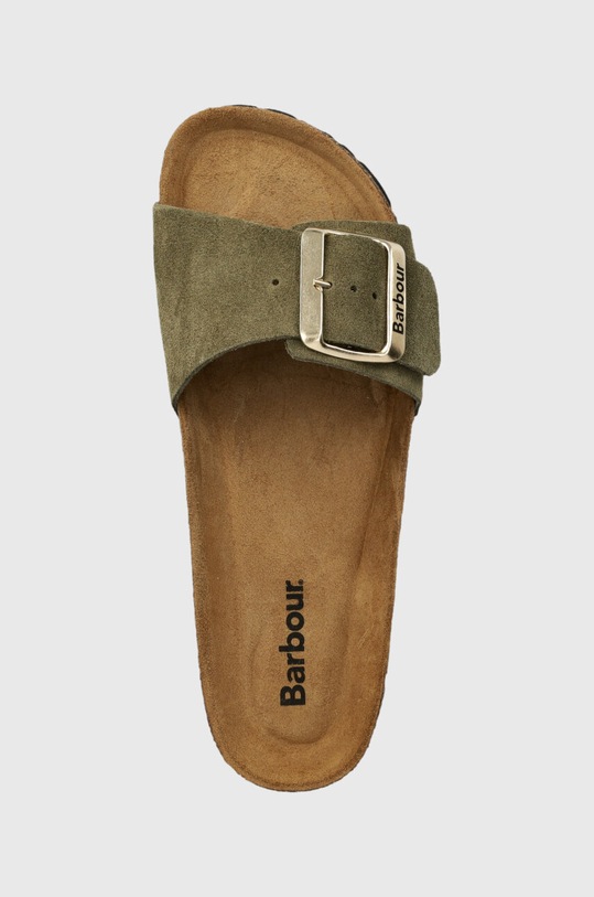 Barbour klapki zamszowe Benton zielony LFO0710OL12