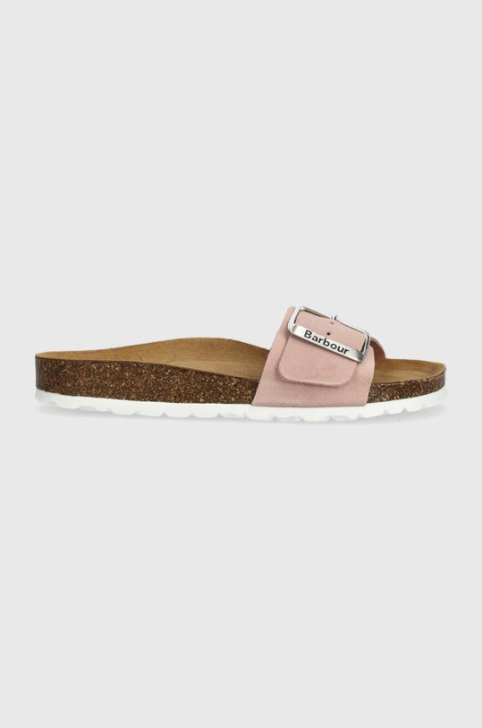 Barbour klapki zamszowe Benton płaski różowy LFO0710PI12