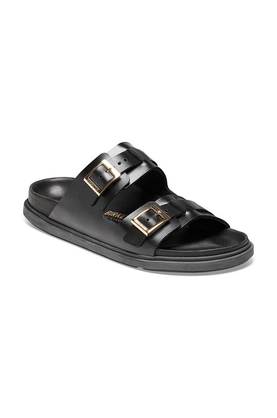 Birkenstock klapki skórzane St Barths 1025245 czarny SS24