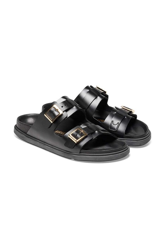 Birkenstock klapki skórzane St Barths czarny 1025245
