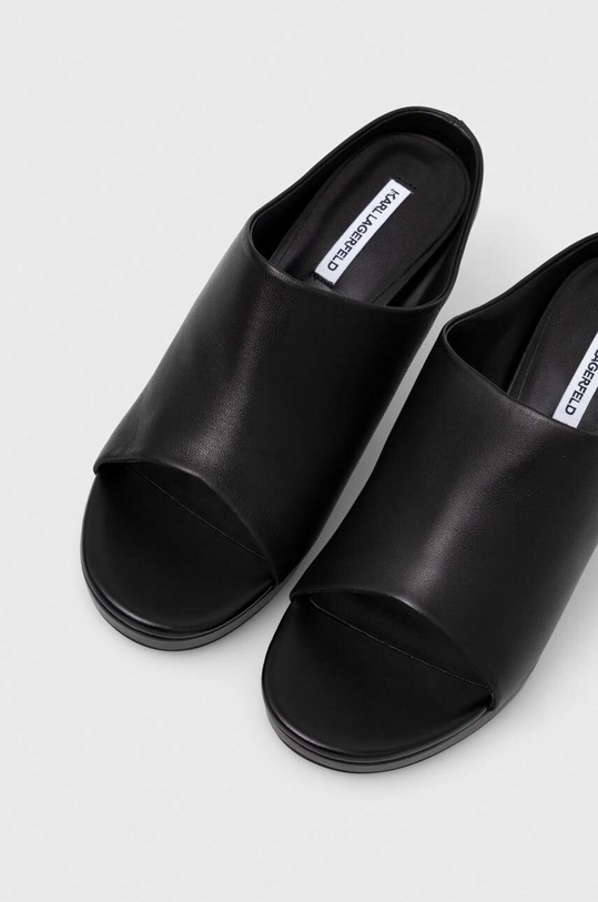 Karl Lagerfeld slapi de piele IKON HEEL negru KL39004.000