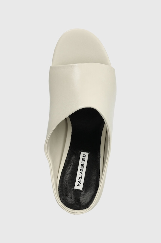 Karl Lagerfeld klapki skórzane IKON HEEL biały KL39004.011