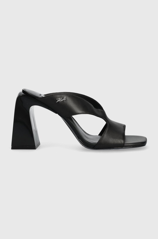 Karl Lagerfeld slapi de piele ASTRA NOVA gros negru KL33104.000