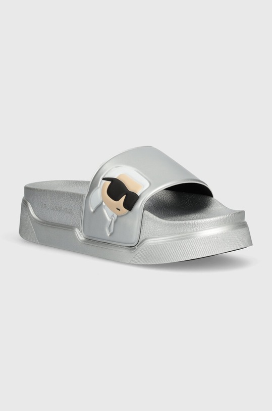 Karl Lagerfeld papuci KONDOMINIUM platformă argintiu KL88808N.VSL