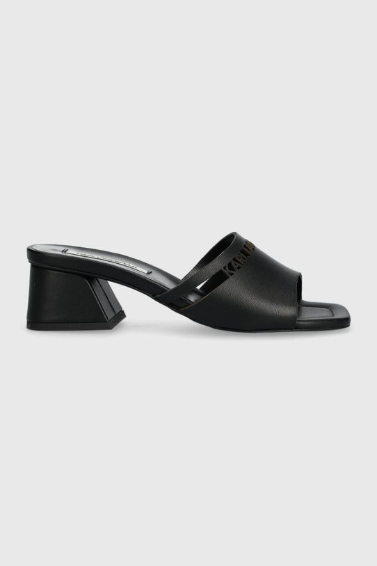 Karl Lagerfeld slapi de piele PLAZA gros negru KL32405.000
