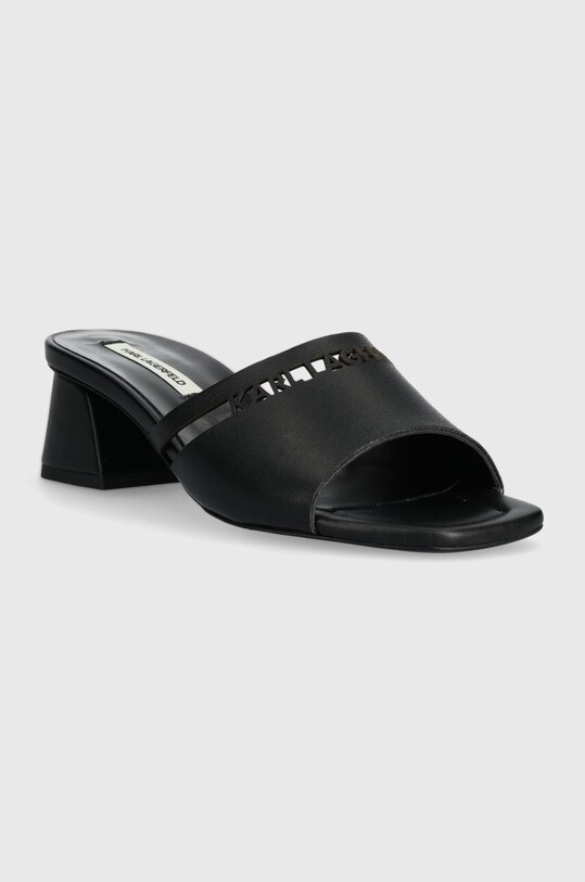 Karl Lagerfeld slapi de piele PLAZA KL32405.000 negru SS25