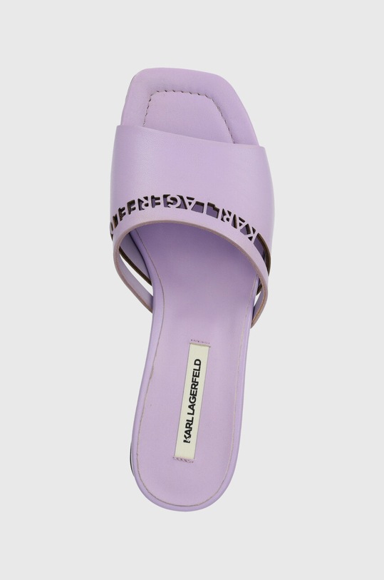 Karl Lagerfeld klapki skórzane PLAZA fioletowy KL32405.0VP