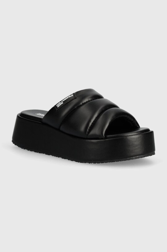 Karl Lagerfeld Jeans papuci KLJ WEDGE platformă negru KLJ87900.000