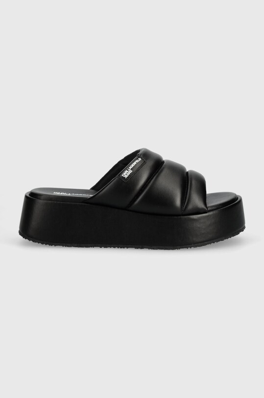 Karl Lagerfeld Jeans papuci KLJ WEDGE KLJ87900.000 negru SS24