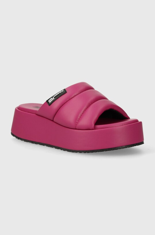 Karl Lagerfeld Jeans klapki KLJ WEDGE 5-8 cm fioletowy KLJ87900.0FP