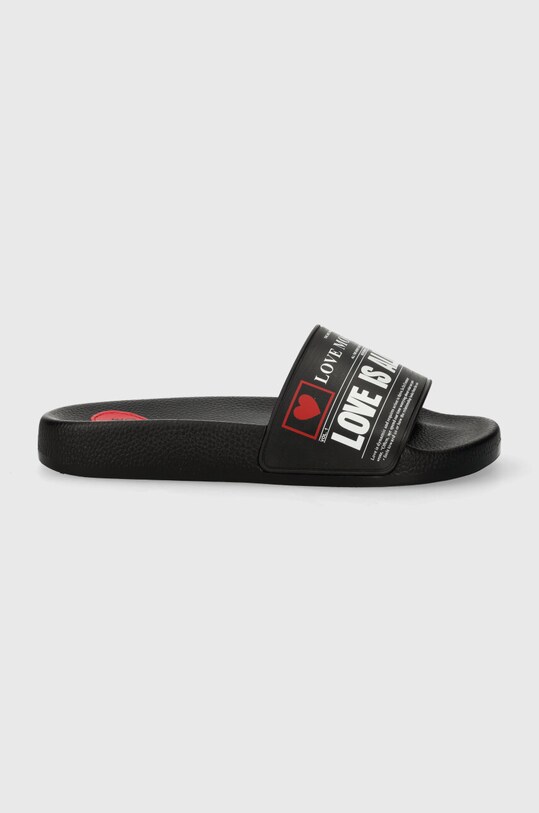 Love Moschino klapki syntetyczny czarny JA28132G1II20000