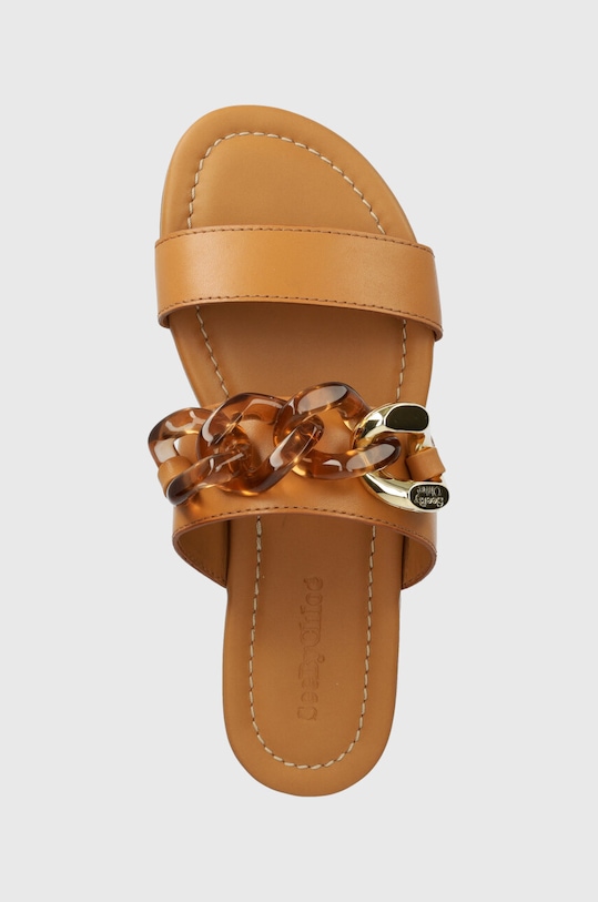 See by Chloé slapi de piele Monyca maro SB42011A.533