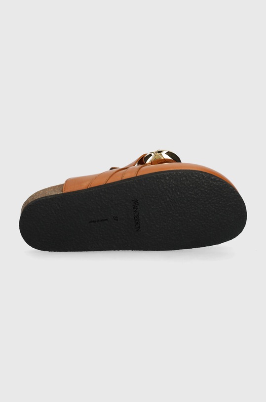 JW Anderson infradito in pelle Chain Loafer ANW35004E.509 marrone