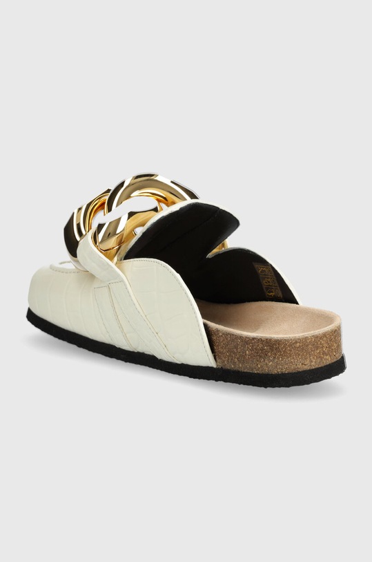 Încălțăminte JW Anderson slapi de piele Chain Loafer ANW35004E.101 bej