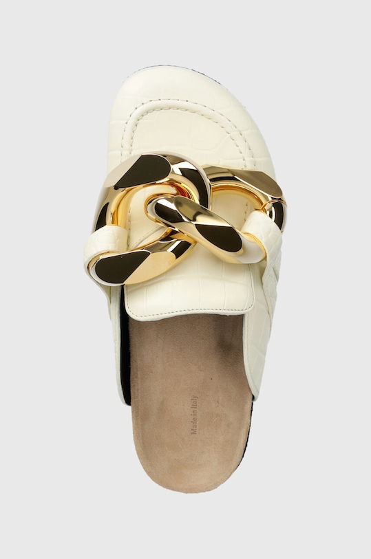 Kožne natikače JW Anderson Chain Loafer bež ANW35004E.101