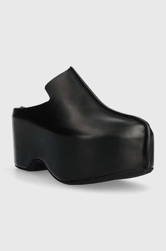 Kožené šľapky JW Anderson Platform Clog ANW42000A.999 čierna SS24