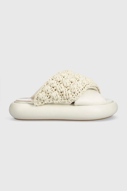 JW Anderson klapki Crochet Twister tekstylny beżowy ANW42027A.120