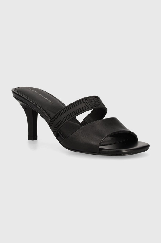 Шльопанці Tommy Hilfiger SPORTY LEATHER MULE синтетичний чорний FW0FW07640