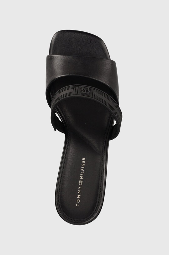 Tommy Hilfiger papuci SPORTY LEATHER MULE negru FW0FW07640