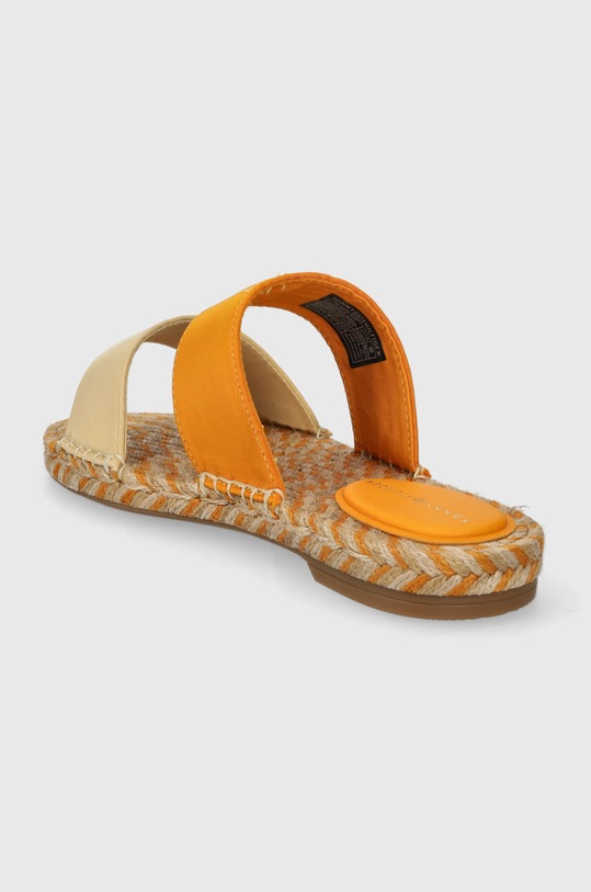 Obuwie Tommy Hilfiger klapki TH SATIN FLAT ESPADRILLE SANDAL FW0FW07747 pomarańczowy