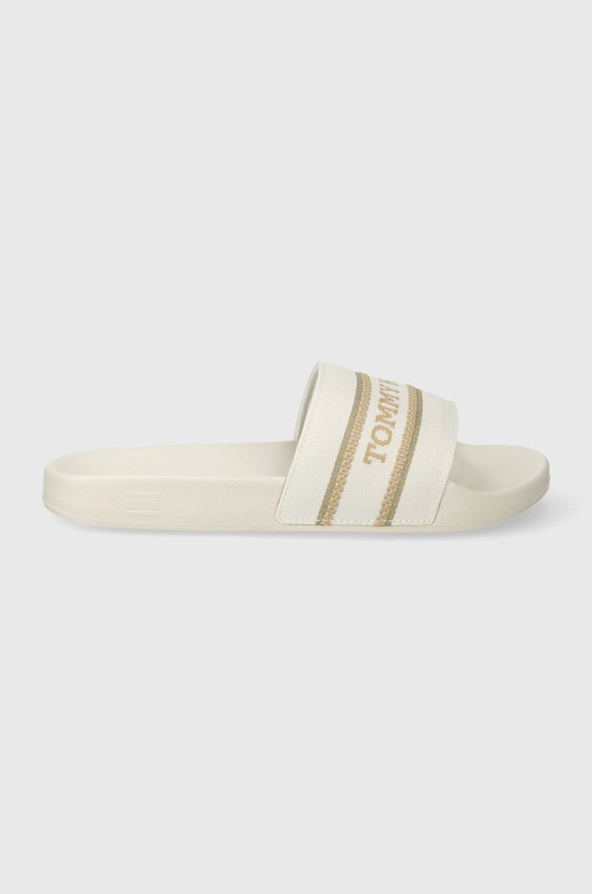 Natikači Tommy Hilfiger HILFIGER POOLSLIDE WITH WEBBING Tekstil bež FW0FW07845