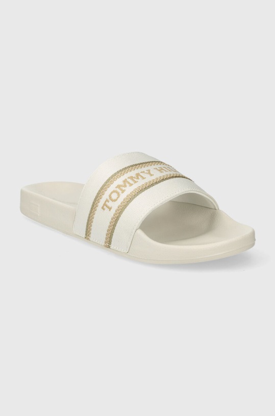 Natikači Tommy Hilfiger HILFIGER POOLSLIDE WITH WEBBING FW0FW07845 bež SS24